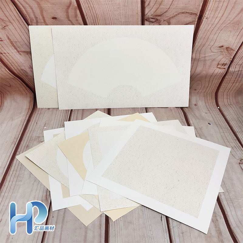 Thickened Xuan Paper Lens Mirror Antique round Calligraphy Hemp Paper Soft Paperboard Blank Chinese Elaborate-Style Painting Chinese Rice Paper Fan Cardboard