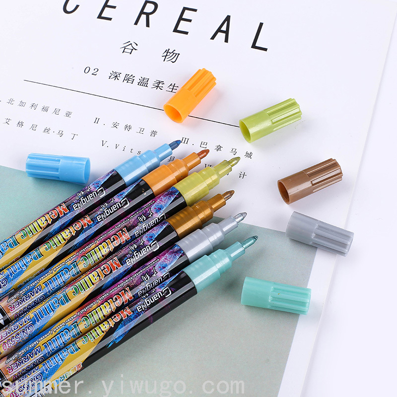 Guangna S530 Metal Marker Pen DIY Album Black Paperboard Graffiti Invitation Metal High Gloss Water-Based Painting Pen