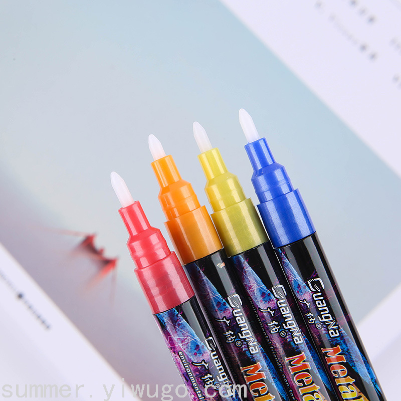Guangna S530 Metal Marker Pen DIY Album Black Paperboard Graffiti Invitation Metal High Gloss Water-Based Painting Pen