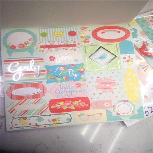 The New High-end Exquisite Colorful Bottom Paperboard Stickers Fresh Creative Handmade Set