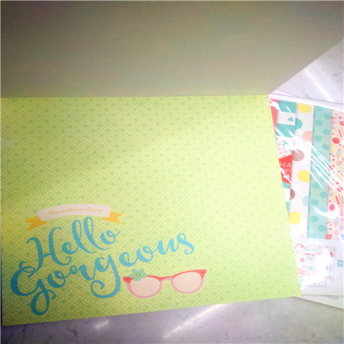 The New High-end Exquisite Colorful Bottom Paperboard Stickers Fresh Creative Handmade Set