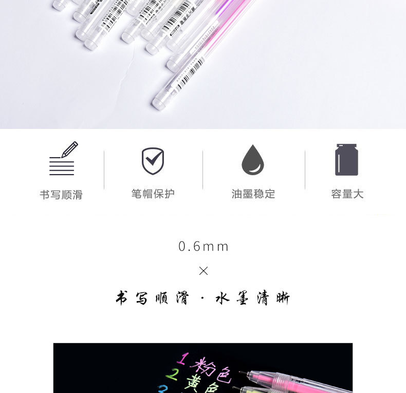Creative Journal Gel Pen White Gold Silver DIY Black Paperboard Student Drawing with High Gloss Pastel Gel Pen Creative Journal Gel Pen White Gold Silver DIY Black Paperboard Student Drawing with High Gloss Pastel Gel Pen