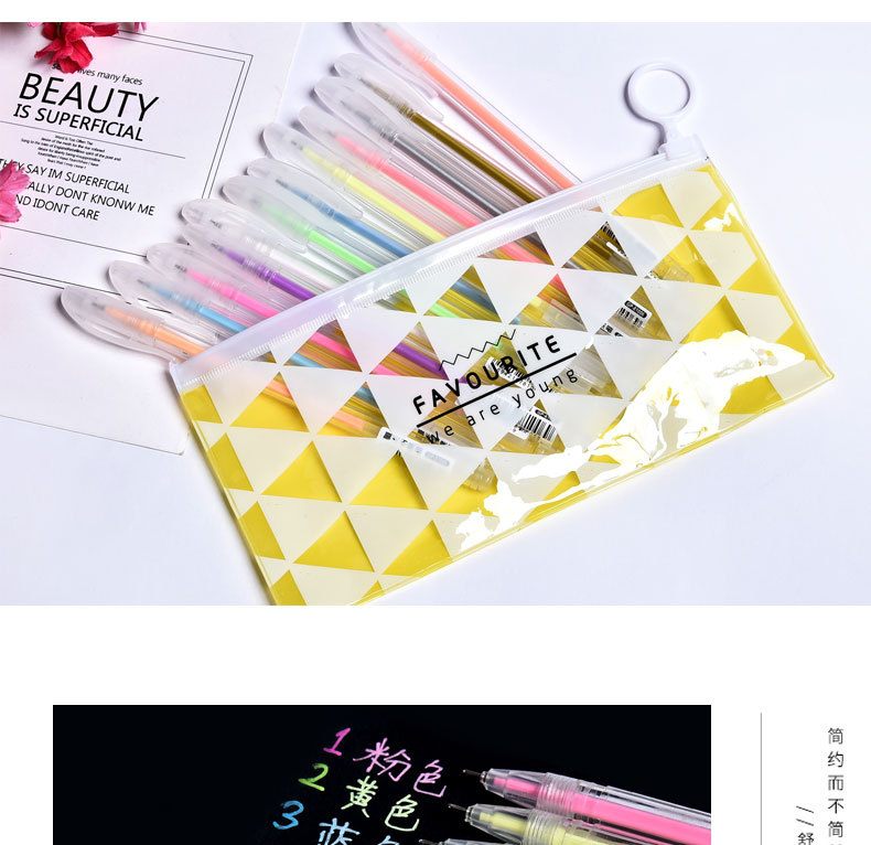 Creative Journal Gel Pen White Gold Silver DIY Black Paperboard Student Drawing with High Gloss Pastel Gel Pen Creative Journal Gel Pen White Gold Silver DIY Black Paperboard Student Drawing with High Gloss Pastel Gel Pen