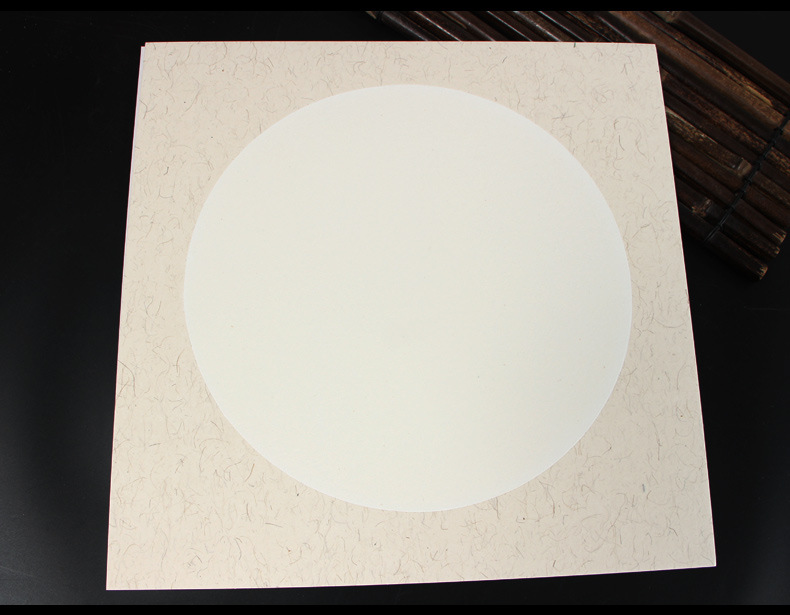 Thickened Xuan Paper Soft Paperboard Processed Rice Paper Chinese Rice Paper Fan Xuan Paper Traditional Chinese Painting Cardboard Hemp Paper Lens Paper Blank round Paper 10 Sheets