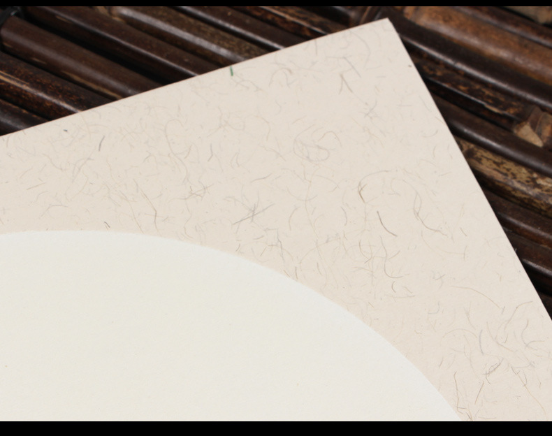 Thickened Xuan Paper Soft Paperboard Processed Rice Paper Chinese Rice Paper Fan Xuan Paper Traditional Chinese Painting Cardboard Hemp Paper Lens Paper Blank round Paper 10 Sheets