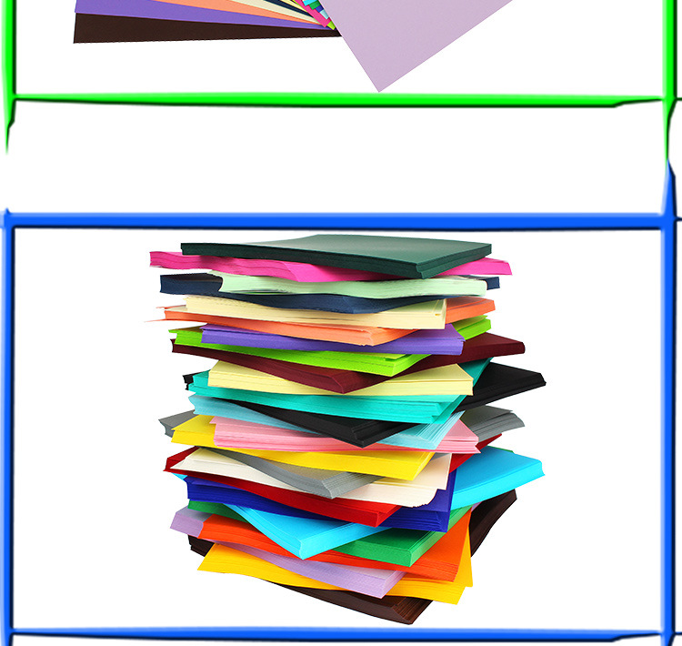Products in Stock Free Shipping Wholesale A4 Color Paperboard Pure Wood Pulp Mixed 20 Colors 230G Children's Handmade Colored Paper Painting Cardboard