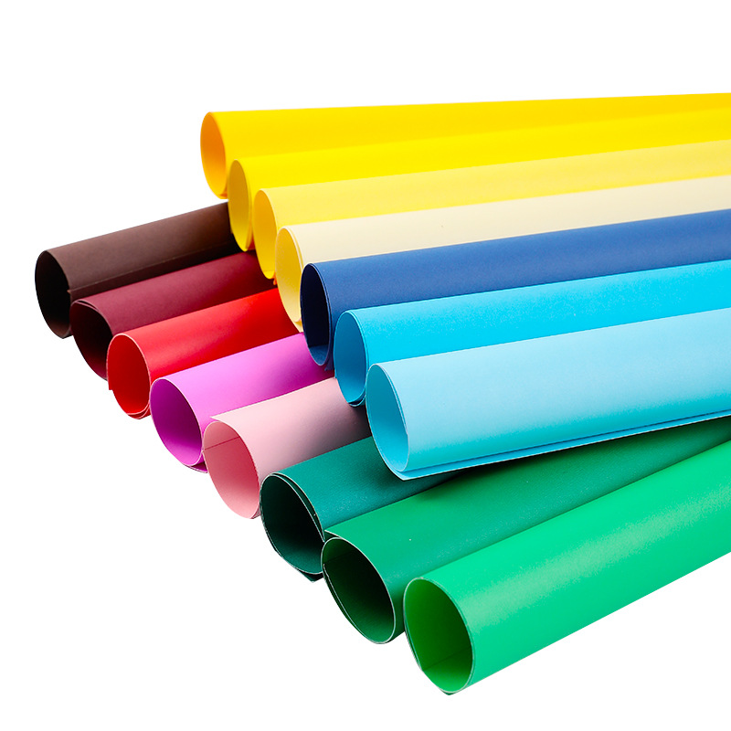 Products in Stock Free Shipping Wholesale A4 Color Paperboard Pure Wood Pulp Mixed 20 Colors 230G Children&#039;s Handmade Colored Paper Painting Cardboard