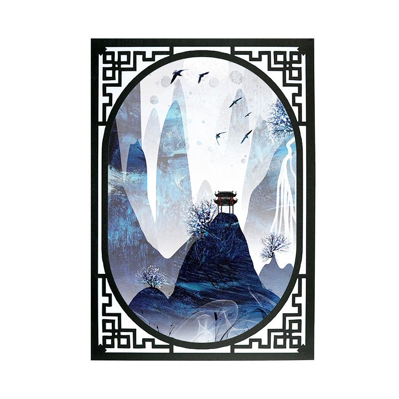 Ancient Style Cardboard Color Paperboard 8K Cardboard Drawing Sketch Gouache Color Lead Painting Drawing Paper Chinese Style Frame Mounting Edge