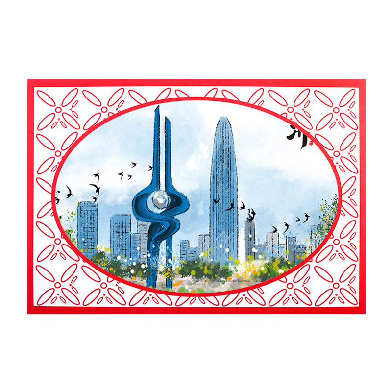 Ancient Style Cardboard Color Paperboard 8K Cardboard Drawing Sketch Gouache Color Lead Painting Drawing Paper Chinese Style Frame Mounting Edge