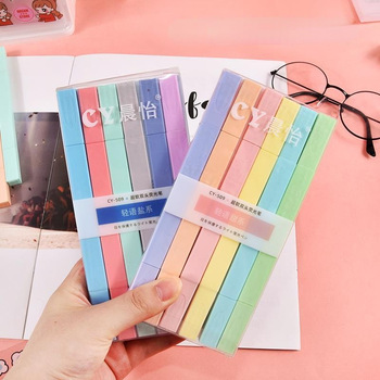 Highlight Color Hand Account Fluorescent Pen 12 PCs Black Paperboard Color DIY Graffiti Gel Pen Exclusive for Cross-Border Manufacturer