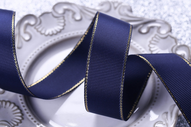 Golden Edge Thread Polyester Belt DIY Bow Hair Accessories Bouquet Cake Gift Box Packing Ribbon Clothing Accessories Ribbon