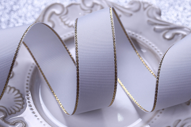 Golden Edge Thread Polyester Belt DIY Bow Hair Accessories Bouquet Cake Gift Box Packing Ribbon Clothing Accessories Ribbon