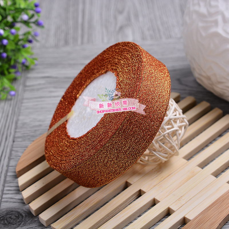 Factory Wholesale 2.5cm Gold Leaf Ribbon Packaging Tape Gift Ribbon Baking Gift Box Packaging Packing Ribbon Customization Factory Wholesale 2.5cm Gold Leaf Ribbon Packaging Tape Gift Ribbon Baking Gift Box Packaging Packing Ribbon Customization