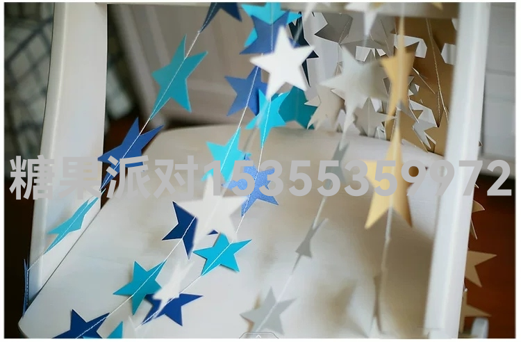 Creative Paperboard XINGX Ornaments Hanging Ornaments Pull Strip Wedding Party Festival Celebration Decorations Arrangement Latte Art Paper 3D