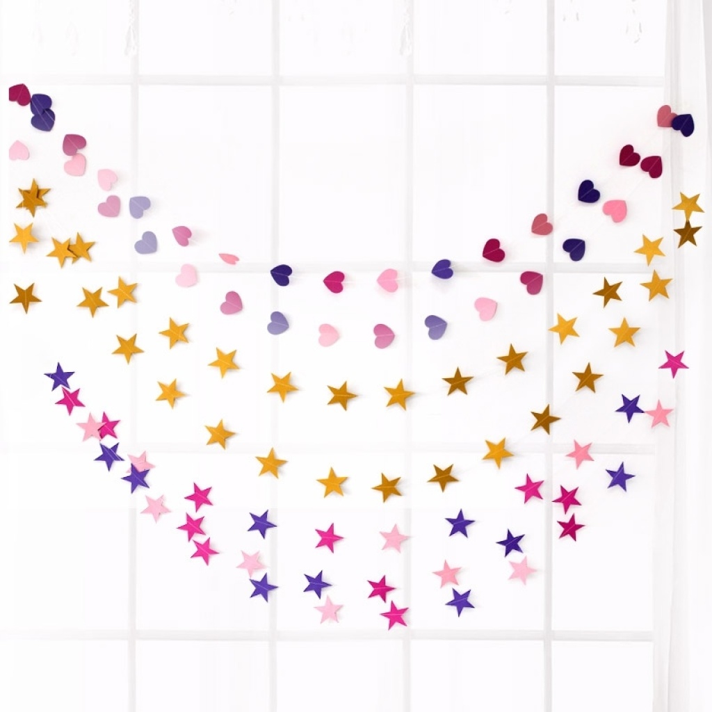 Creative Paperboard XINGX Ornaments Hanging Ornaments Pull Strip Wedding Party Festival Celebration Decorations Arrangement Latte Art Paper 3D