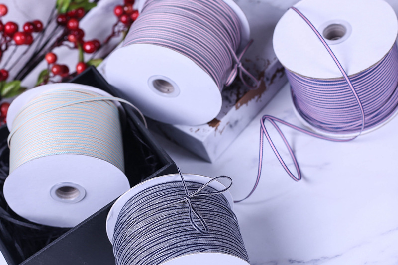 3mm Two-Color Stripe Band DIY Bow Hair Accessories Bouquet Packing Ribbon Clothing Accessories Cotton Ribbon 3mm Two-Color Stripe Band DIY Bow Hair Accessories Bouquet Packing Ribbon Clothing Accessories Cotton Ribbon