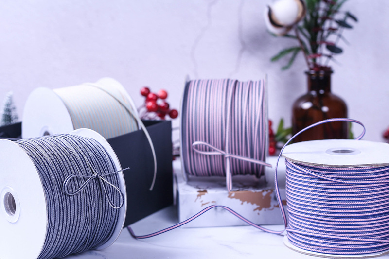 3mm Two-Color Stripe Band DIY Bow Hair Accessories Bouquet Packing Ribbon Clothing Accessories Cotton Ribbon 3mm Two-Color Stripe Band DIY Bow Hair Accessories Bouquet Packing Ribbon Clothing Accessories Cotton Ribbon