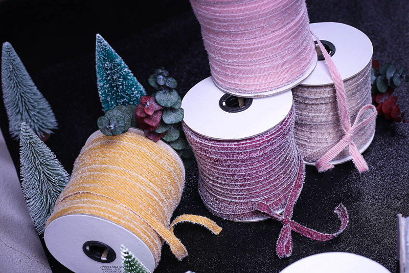 7mm Fringe Plush Band DIY Bow Hair Accessories Bouquet Gift Box Packing Ribbon Clothing Accessories Cotton Ribbon 7mm Fringe Plush Band DIY Bow Hair Accessories Bouquet Gift Box Packing Ribbon Clothing Accessories Cotton Ribbon