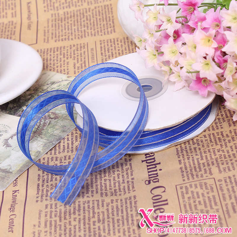 1.5cm Striped Ribbon Gift Packing Ribbon DIY Clothing Sccessories Polyester Ribbon Origin Supply