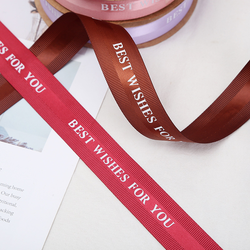 Korean Style HANAJIRUSHI Romantic English Ribbon Flower Shop Bouquet Cake Packing Ribbon Wedding Festival Webbing Ribbon Wholesale Korean Style HANAJIRUSHI Romantic English Ribbon Flower Shop Bouquet Cake Packing Ribbon Wedding Festival Webbing Ribbon Wholesale