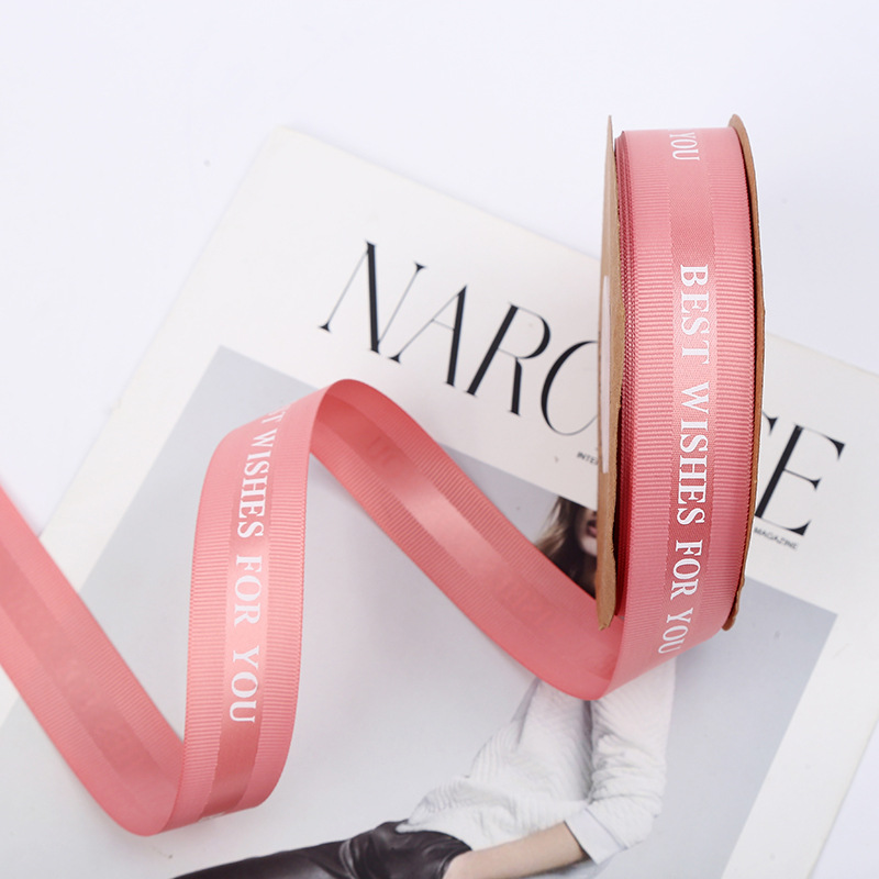 Korean Style HANAJIRUSHI Romantic English Ribbon Flower Shop Bouquet Cake Packing Ribbon Wedding Festival Webbing Ribbon Wholesale Korean Style HANAJIRUSHI Romantic English Ribbon Flower Shop Bouquet Cake Packing Ribbon Wedding Festival Webbing Ribbon Wholesale