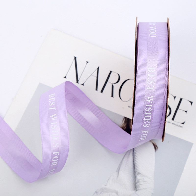 Korean Style HANAJIRUSHI Romantic English Ribbon Flower Shop Bouquet Cake Packing Ribbon Wedding Festival Webbing Ribbon Wholesale Korean Style HANAJIRUSHI Romantic English Ribbon Flower Shop Bouquet Cake Packing Ribbon Wedding Festival Webbing Ribbon Wholesale