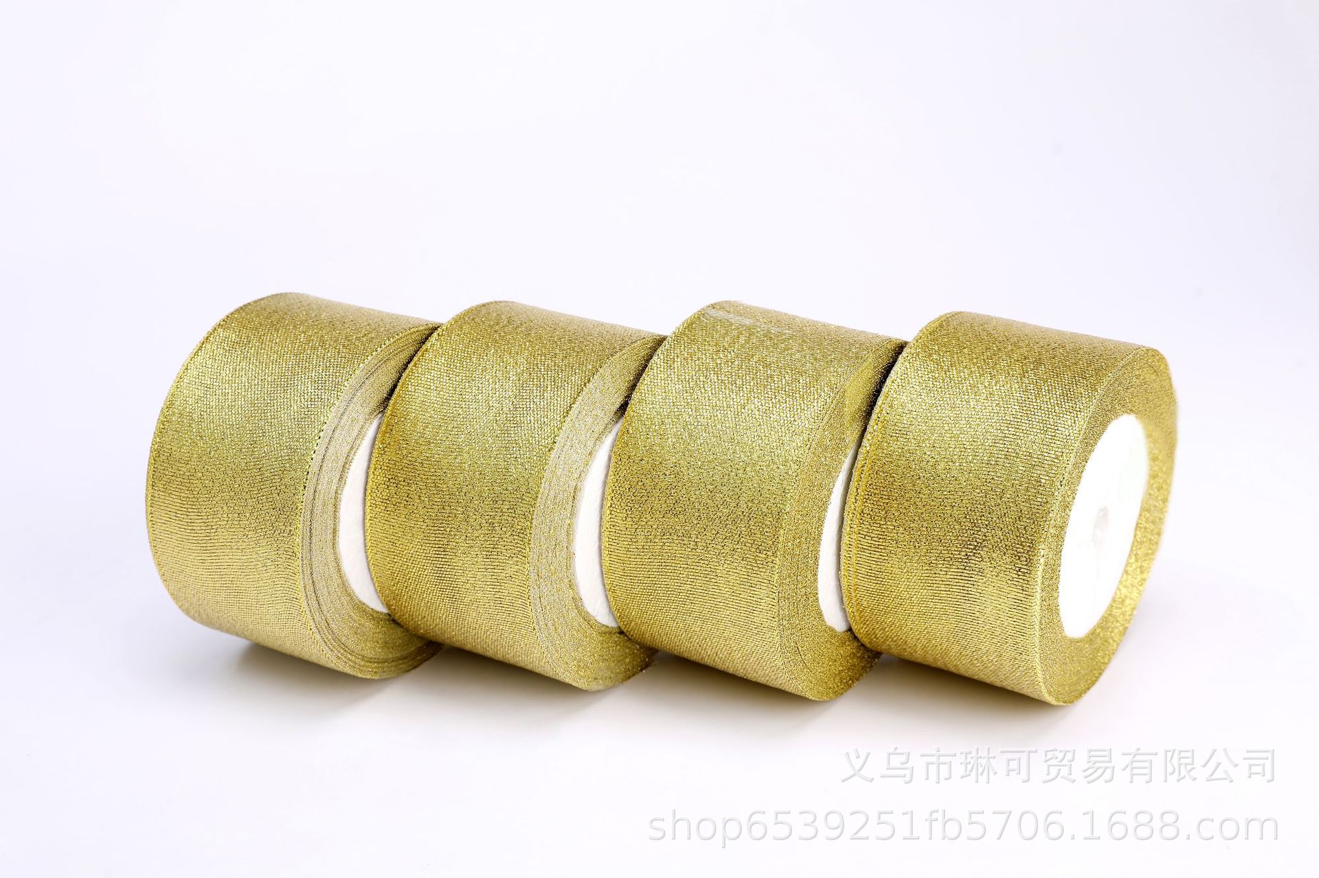 Gold and Silver Powder Glitter Tape Colored Bands Gift Box Packing Ribbon Festival Decorative Colored Ribbon Cake Box Satin Ribbon in Stock Wholesale