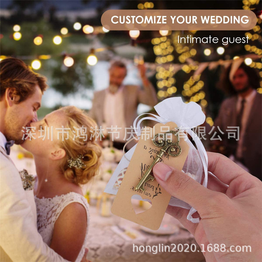 Creative Style Wedding Candy Box European and American Wedding Favors Beer Bottle Opener Wedding Party Decoration Supplies Wedding Candy Bag