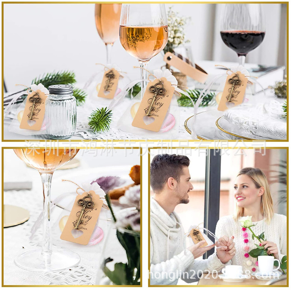 Creative Style Wedding Candy Box European and American Wedding Favors Beer Bottle Opener Wedding Party Decoration Supplies Wedding Candy Bag