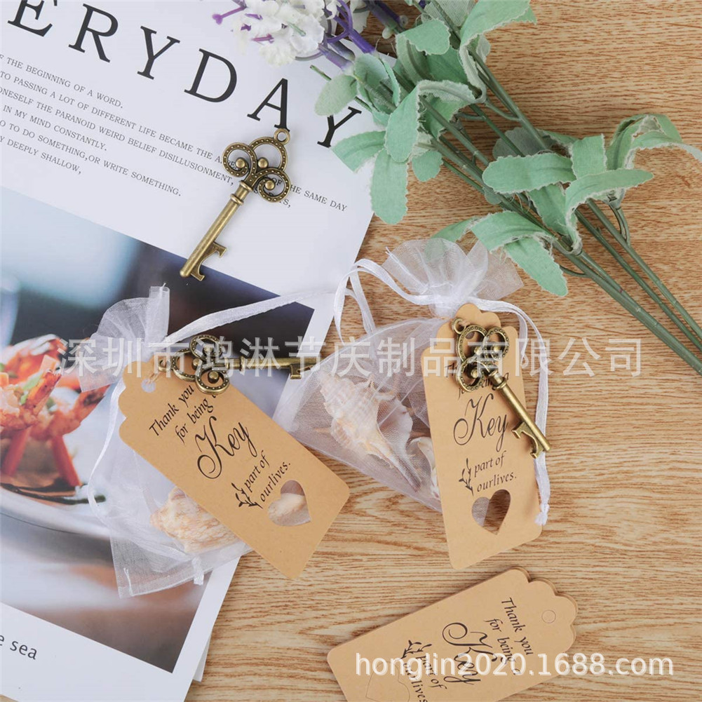 Creative Style Wedding Candy Box European and American Wedding Favors Beer Bottle Opener Wedding Party Decoration Supplies Wedding Candy Bag
