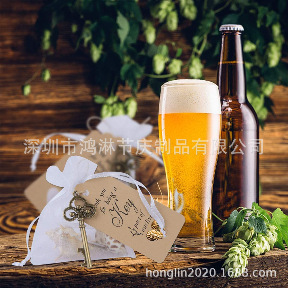 Creative Style Wedding Candy Box European and American Wedding Favors Beer Bottle Opener Wedding Party Decoration Supplies Wedding Candy Bag
