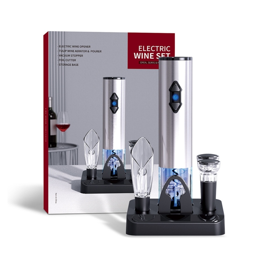 Electric Wine Opener Base Stainless Steel Bottle Opener Electric Wine Opener Set Gift Box Electric Wine Opener Base Stainless Steel Bottle Opener Electric Wine Opener Set Gift Box