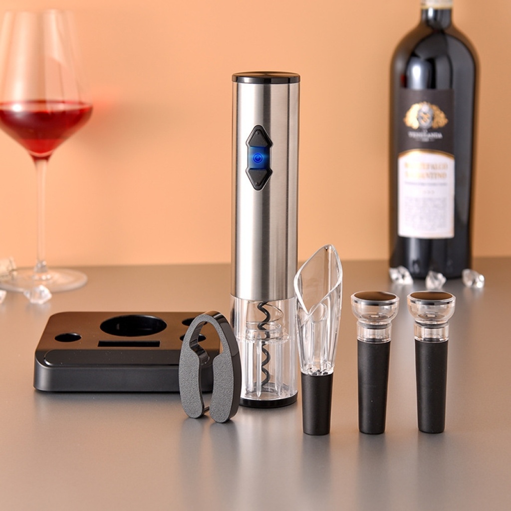 Electric Wine Opener Base Stainless Steel Bottle Opener Electric Wine Opener Set Gift Box Electric Wine Opener Base Stainless Steel Bottle Opener Electric Wine Opener Set Gift Box