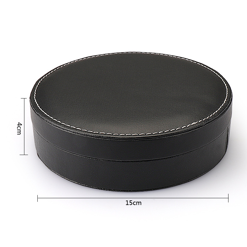 Cross-Border Amazon Supply Wish Bottle Opener Four-Piece round Leather Box Wine Set Christmas Gift Wholesale
