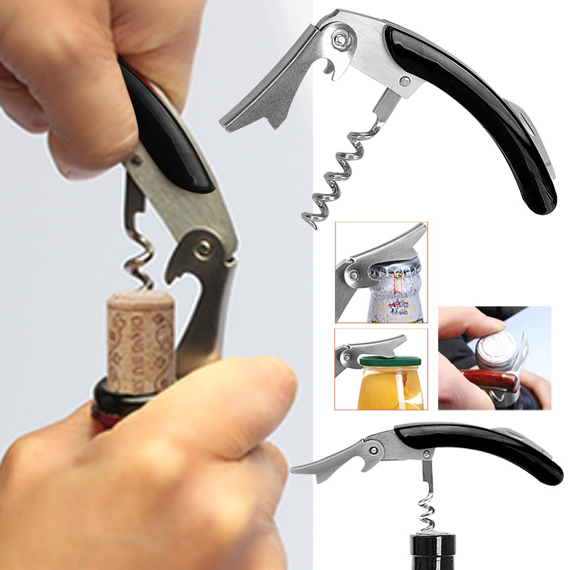 Cross-Border Amazon Supply Wish Bottle Opener Four-Piece round Leather Box Wine Set Christmas Gift Wholesale Cross-Border Amazon Supply Wish Bottle Opener Four-Piece round Leather Box Wine Set Christmas Gift Wholesale