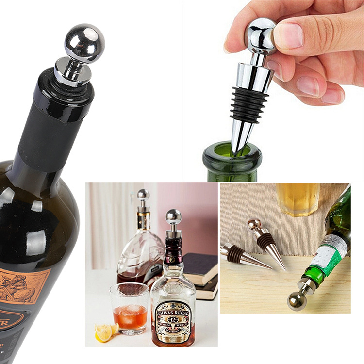 Cross-Border Amazon Supply Wish Bottle Opener Four-Piece round Leather Box Wine Set Christmas Gift Wholesale Cross-Border Amazon Supply Wish Bottle Opener Four-Piece round Leather Box Wine Set Christmas Gift Wholesale