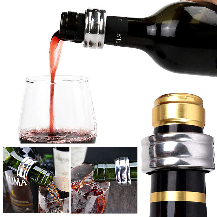 Cross-Border Amazon Supply Wish Bottle Opener Four-Piece round Leather Box Wine Set Christmas Gift Wholesale Cross-Border Amazon Supply Wish Bottle Opener Four-Piece round Leather Box Wine Set Christmas Gift Wholesale
