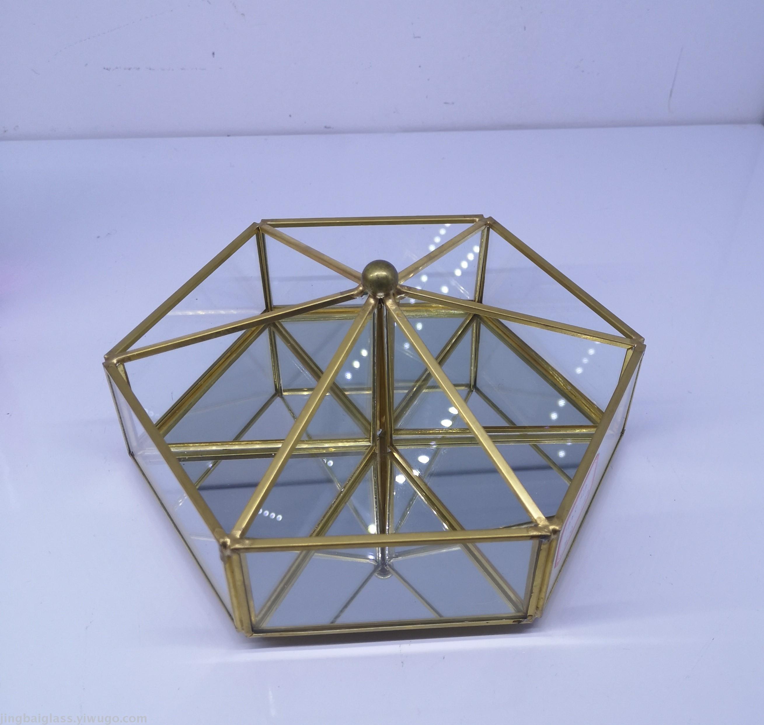 Nordic ins style simple glass jewelry box skin care cosmetics receive plate wedding props Nordic ins style simple glass jewelry box skin care cosmetics receive plate wedding props