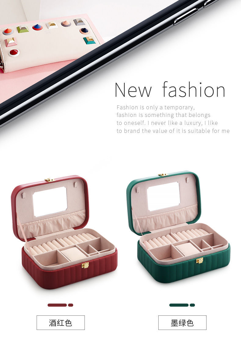 Jewelry Box European Princess Jewelry Box Convenient Large Capacity Earrings Ornament Ear Stud Necklace Jewelry Box European Princess Jewelry Box Convenient Large Capacity Earrings Ornament Ear Stud Necklace