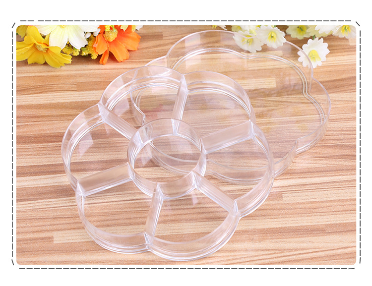 PS plum blossom shape 13 case cartoon transparent storage box jewelry box finishing box storage box PS plum blossom shape 13 case cartoon transparent storage box jewelry box finishing box storage box