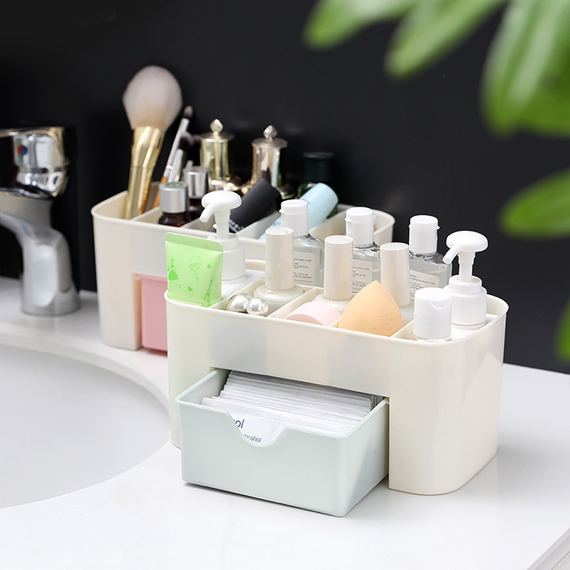 Desktop Drawer Storage Box Cosmetic Case Plastic Multi-Function Storage Box Jewelry Box Desk Storage Box Storage Box Wholesale