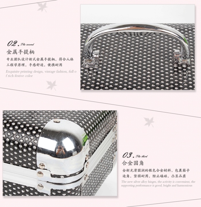 Double lock multi - functional jewelry box jewelry jewelry storage box Double lock multi - functional jewelry box jewelry jewelry storage box