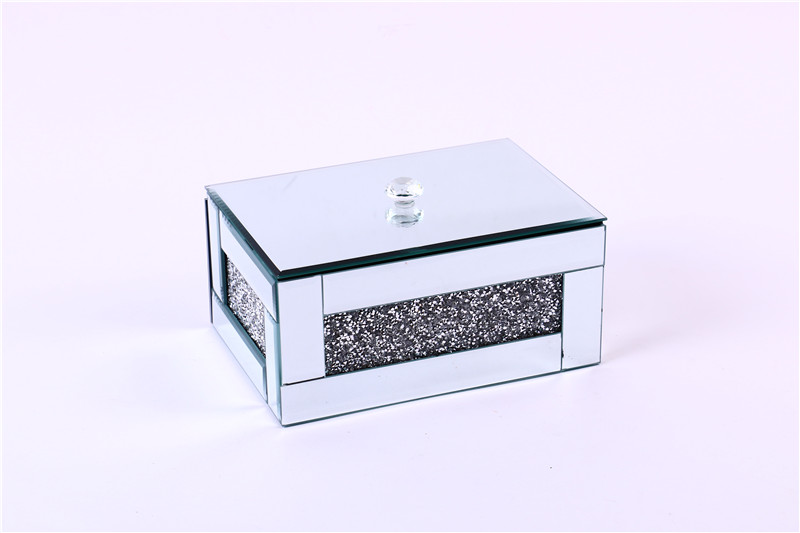 High-End Crystal Glass Storage Box Jewelry Box Cosmetics Gift Box Perfume Box Factory Direct Sales