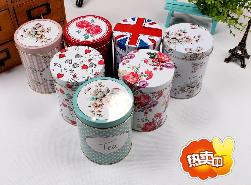 Creative Korean tea canister candy box sealed food storage box coffee tin box