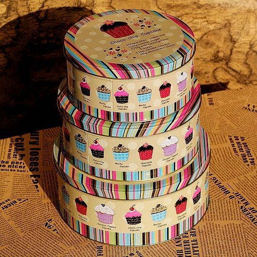 Three new Choco-chip cake tin Biscuit Tin Tin box storage box