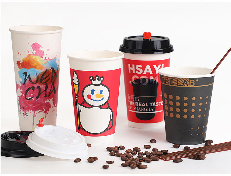 Thickened Disposable Coffee Milk Tea Soy Milk Hot Drink Paper Cup Takeaway Packing with Lid Cup Cover Paper Cup Customization Thickened Disposable Coffee Milk Tea Soy Milk Hot Drink Paper Cup Takeaway Packing with Lid Cup Cover Paper Cup Customization