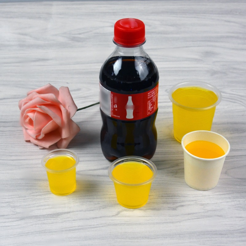 Disposable Tasting Mini 20ml Disposable Paper Cup Drinks with Lid Try Shooter Glass Small Disposable Plastic Wine Glass