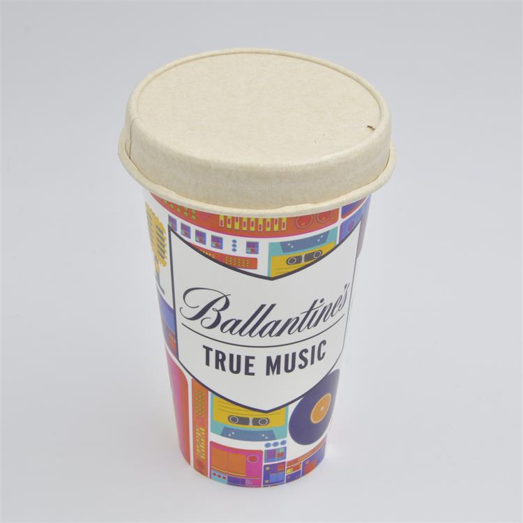 90 Caliber Paper Cup Thickened Leak-Proof Disposable Milk Tea Cup Lid Beverage Juice Packaging Cold Drink Paper Cup Cover