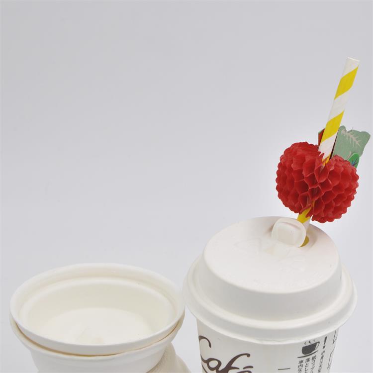 90 Caliber Paper Cup Thickened Leak-Proof Disposable Milk Tea Cup Lid Beverage Juice Packaging Cold Drink Paper Cup Cover