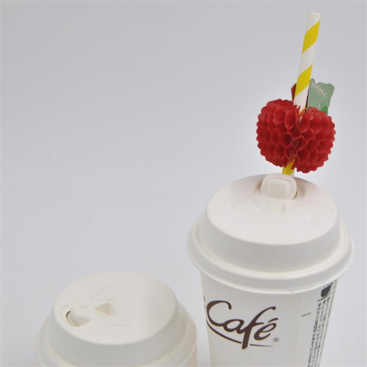 90 Caliber Paper Cup Thickened Leak-Proof Disposable Milk Tea Cup Lid Beverage Juice Packaging Cold Drink Paper Cup Cover